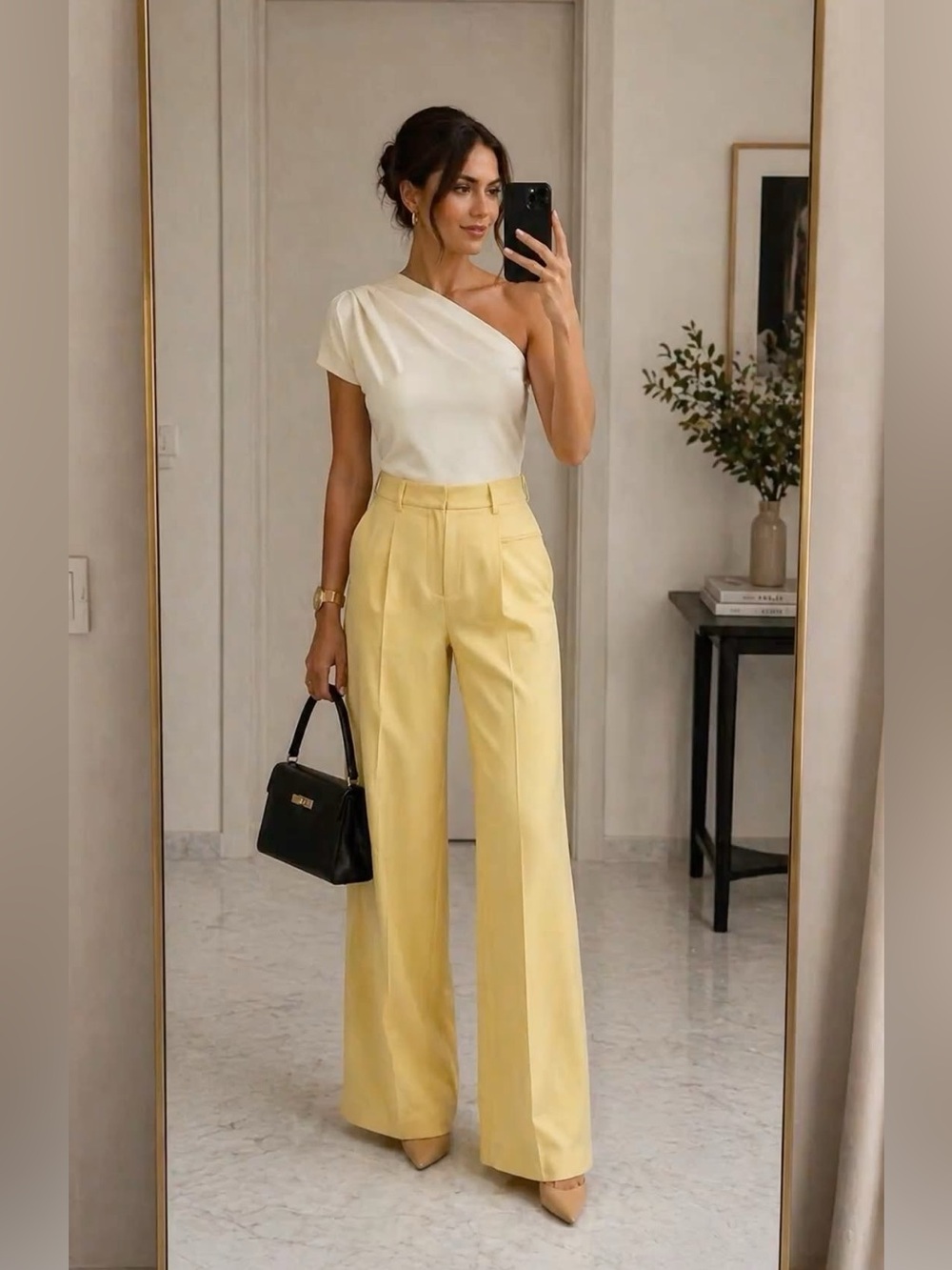 Mango LINEN-BLEND PLEATED PANTS